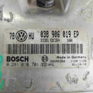 0281010701# 038906019EP#EDC15P+# ELEKTRONIKA MOTORA PASAT 5+ #Audi#VW#Golf#Seat#Skoda 19TDI 74KW 281010701