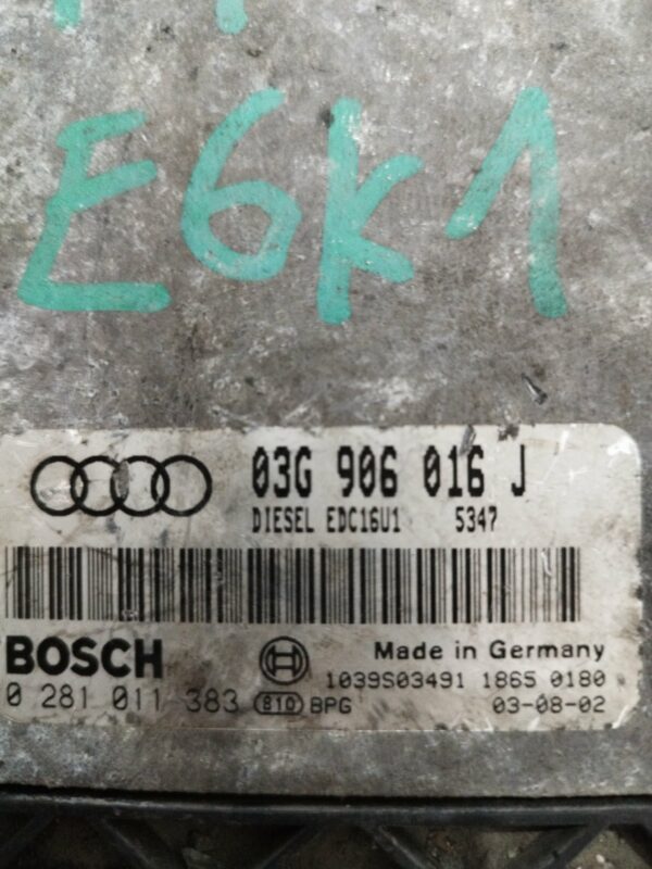 03G906016J#0281011383#Ecu procesor Edc16U1# ELEKTRONIKA MOTORA AUDI 19TDI 712 #Vw#Golf#Audi#Seat#Skoda