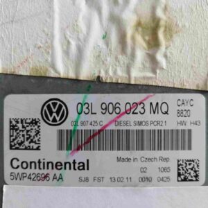 03L906023MQ#03L907425C#5WP42696AA#ELEKTRONIKA MOTORA ECU PROCESOR GOLF6#CAYC#SEAT#SKODA#AUDI#VW#1.6TDI#SIMOS PCR