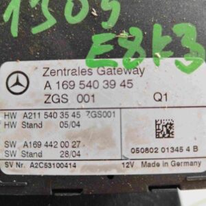 A1695403945#ZGS001#KOMFORT MODUL ELEKTRONIKA GATEWAY MERCEDES A KLASA