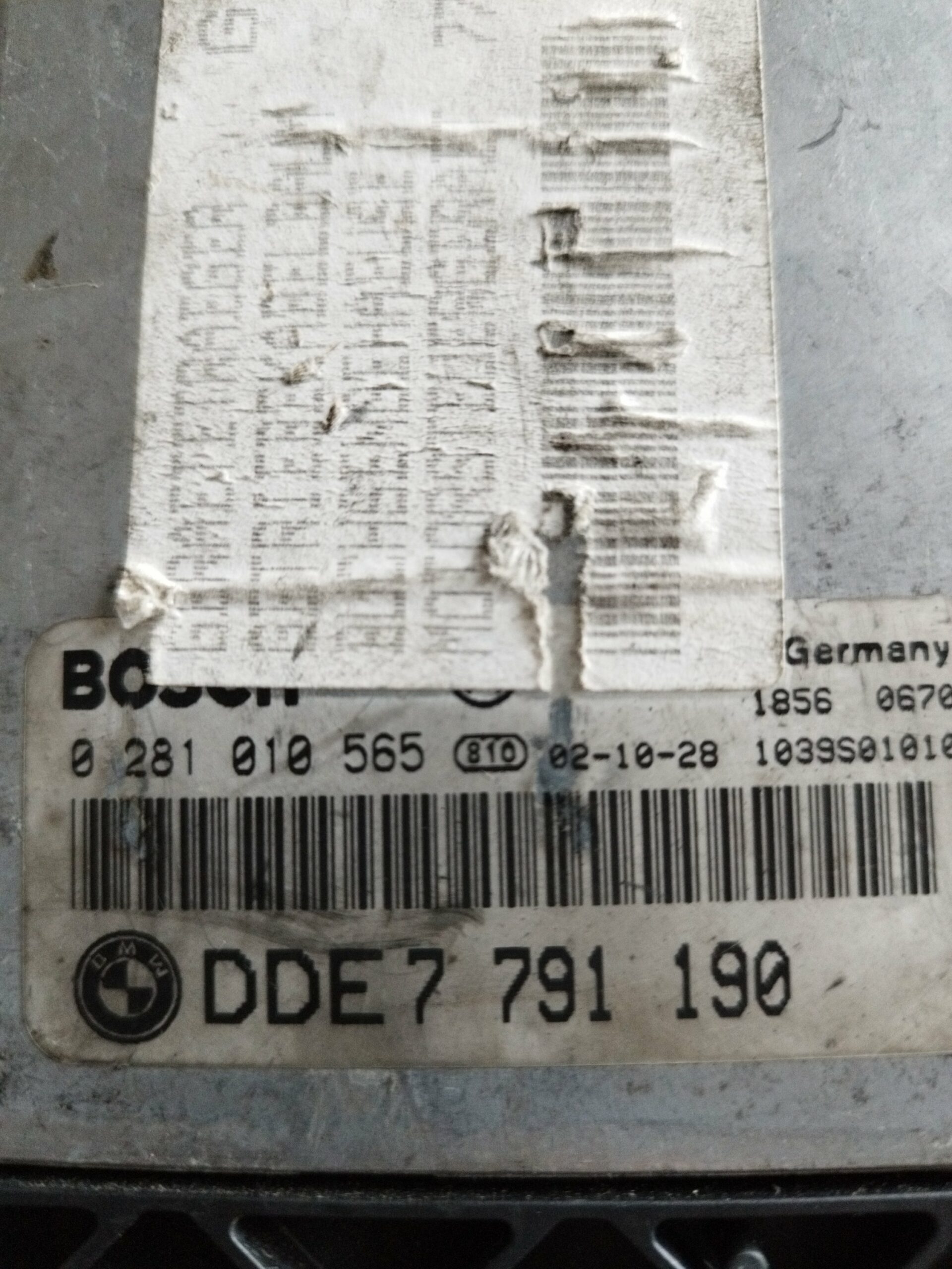 ELEKTRONIKA MOTORA ECU PROCESOR BMW#0281010565#DDE7791190#