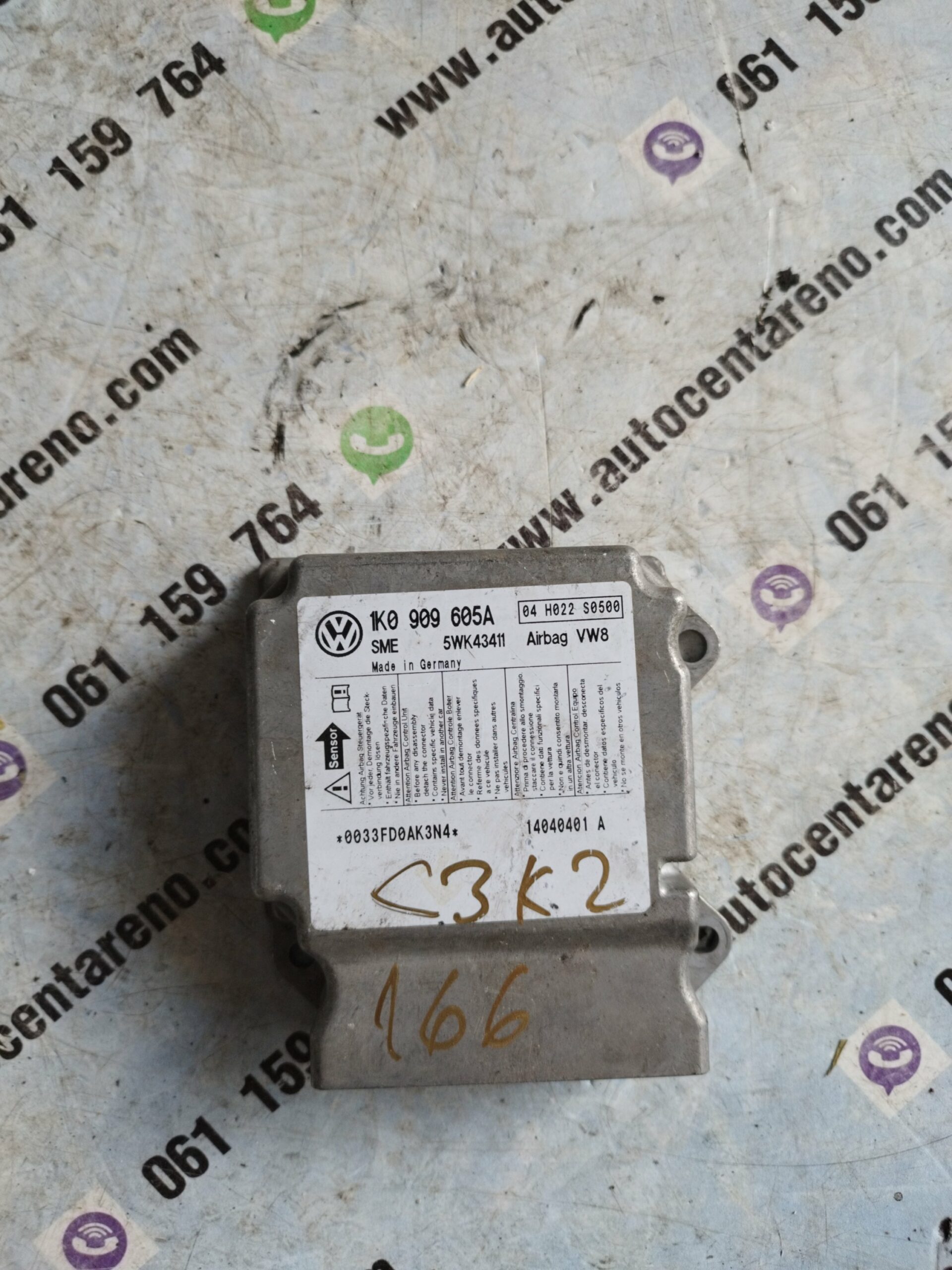 1K0909605A#ELEKTRONIKA AIRBAGA SKODA2 166