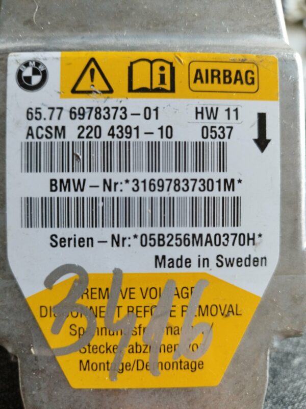 ELEKTRONIKA AIRBAGA BMW E 60 525D#220439110#6577697837301