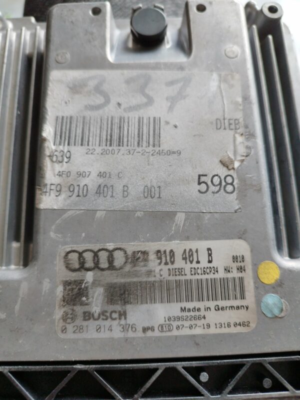 0281014376#4F0910401B#ELEKTRONIKA MOTORA ECU PROCESOR AUDI A6 4F 3.0TDI