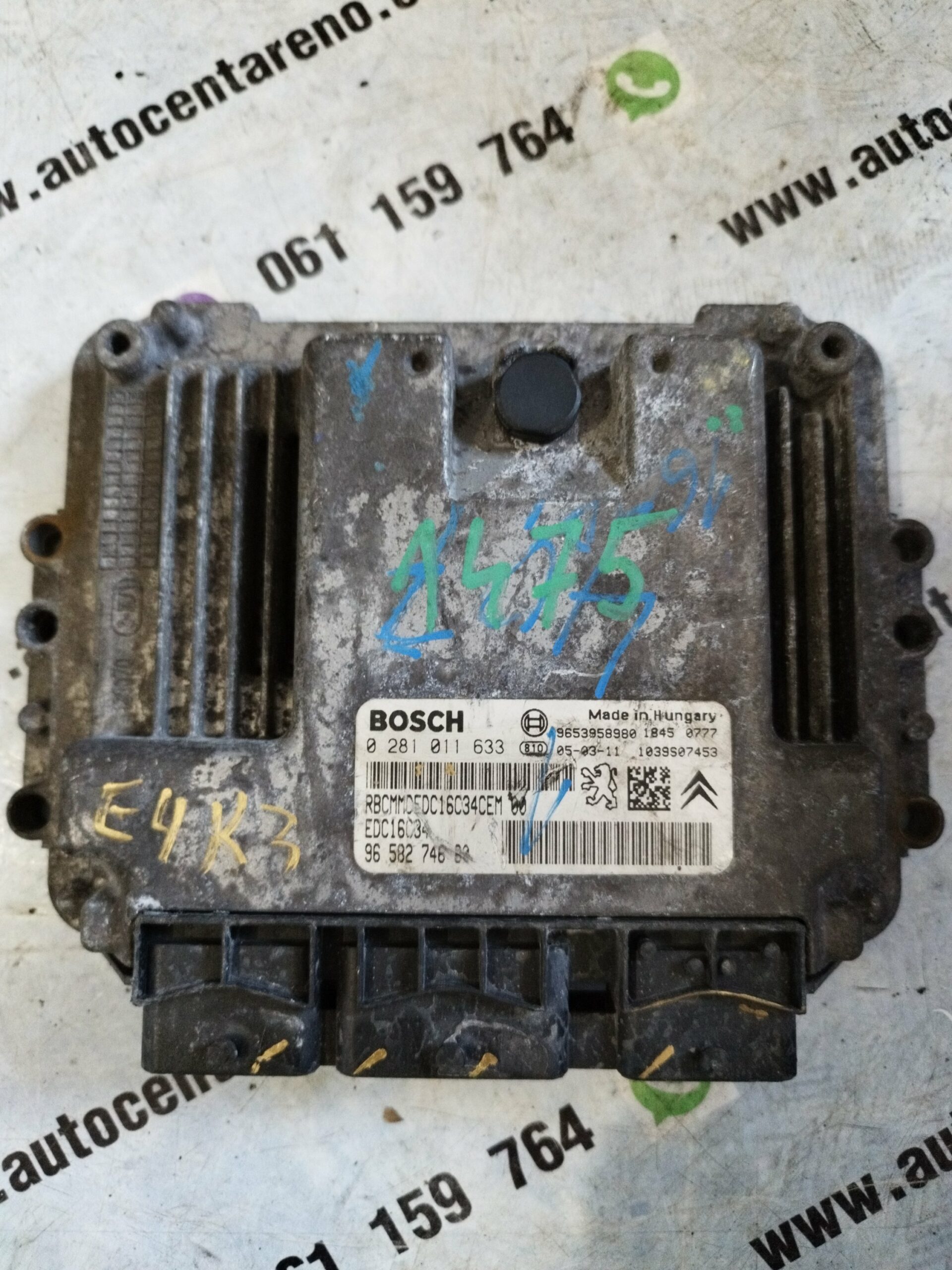 ELEKTRONIKA MOTORA ECU PROCESOR CITROEN PEUGEOT#EDC16C34#0281011633