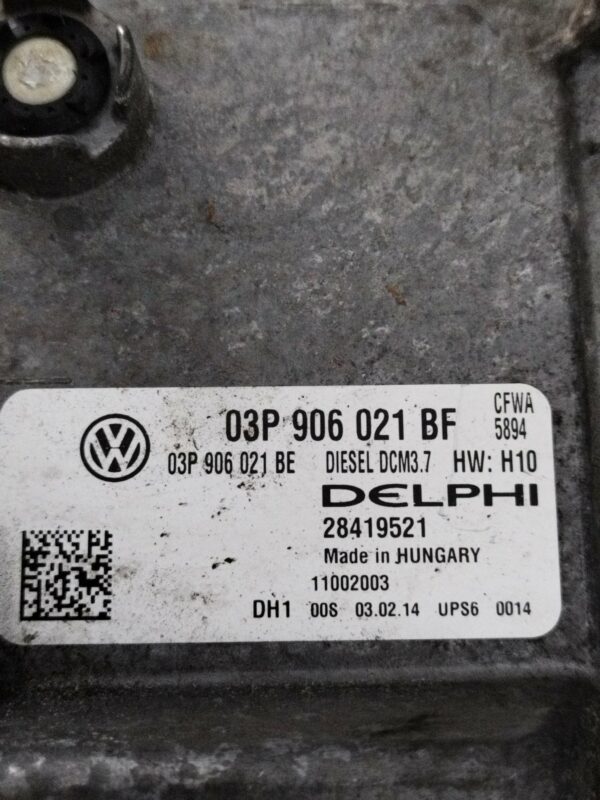 ECU PROCESOR KOMPJUTER ELEKTRONIKA SEAT VW#03P906021 BF#03P906021 BE#28419521#DIESEL DCM3.7