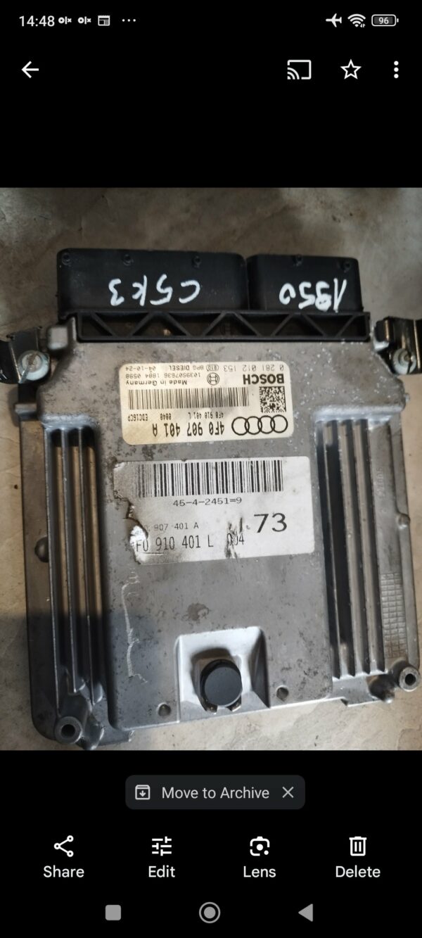 ELEKTRONIKA MOTOR AUDI A6 4F#4F0910401L#4F0907401A#0281012153