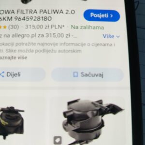 KUCISTE FILTERA GORIVA PEUGEOT #9645928180