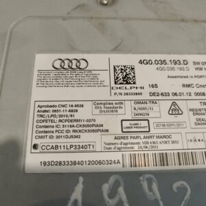 CD RADIO# RADIO#CD RADIO AUDI A6 4G#PIK#4G0035193D