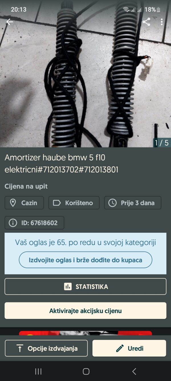 AMORTIZERI HAUBE BMW 5 F10#712013702#712013801