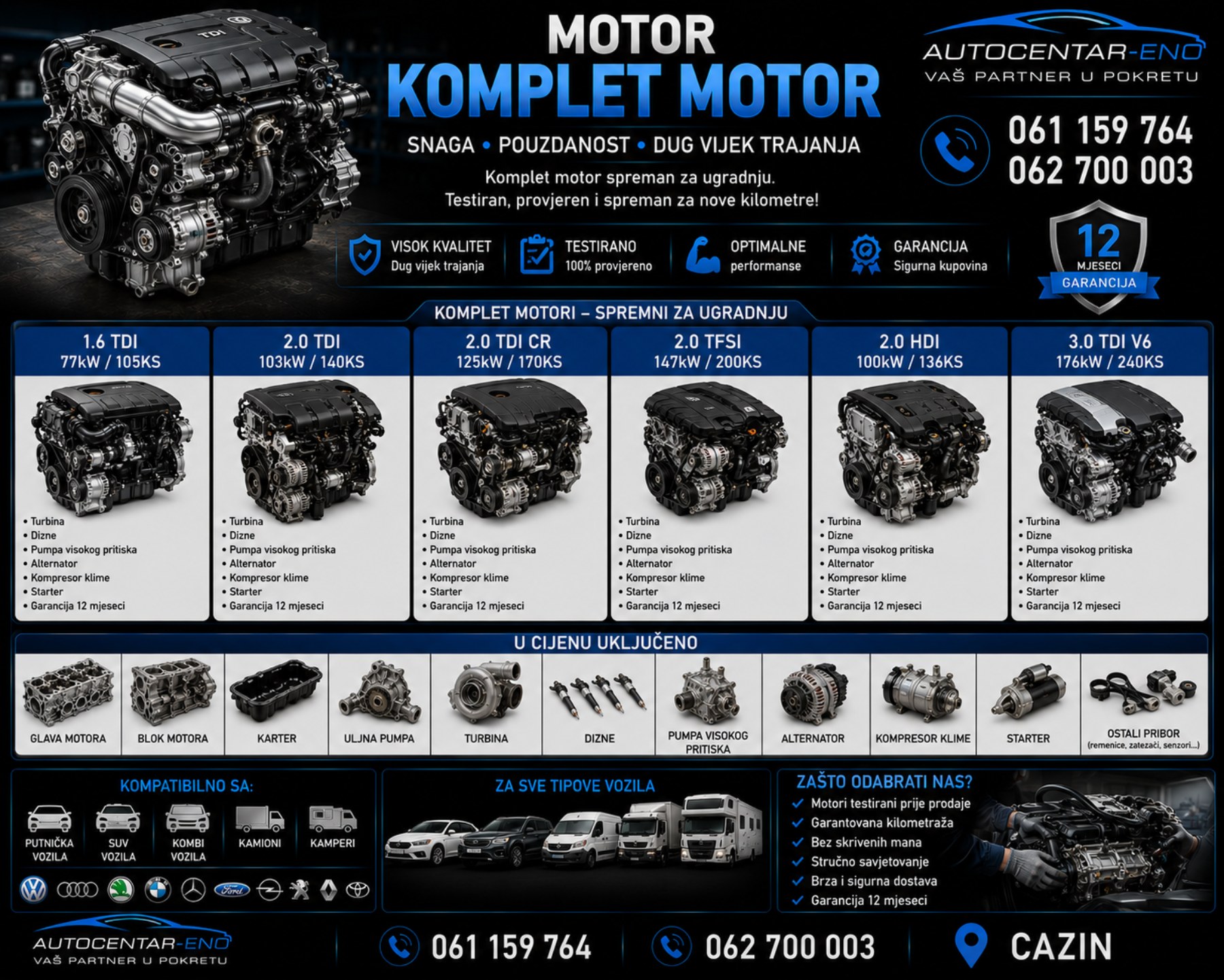 KOMPLET MOTOR