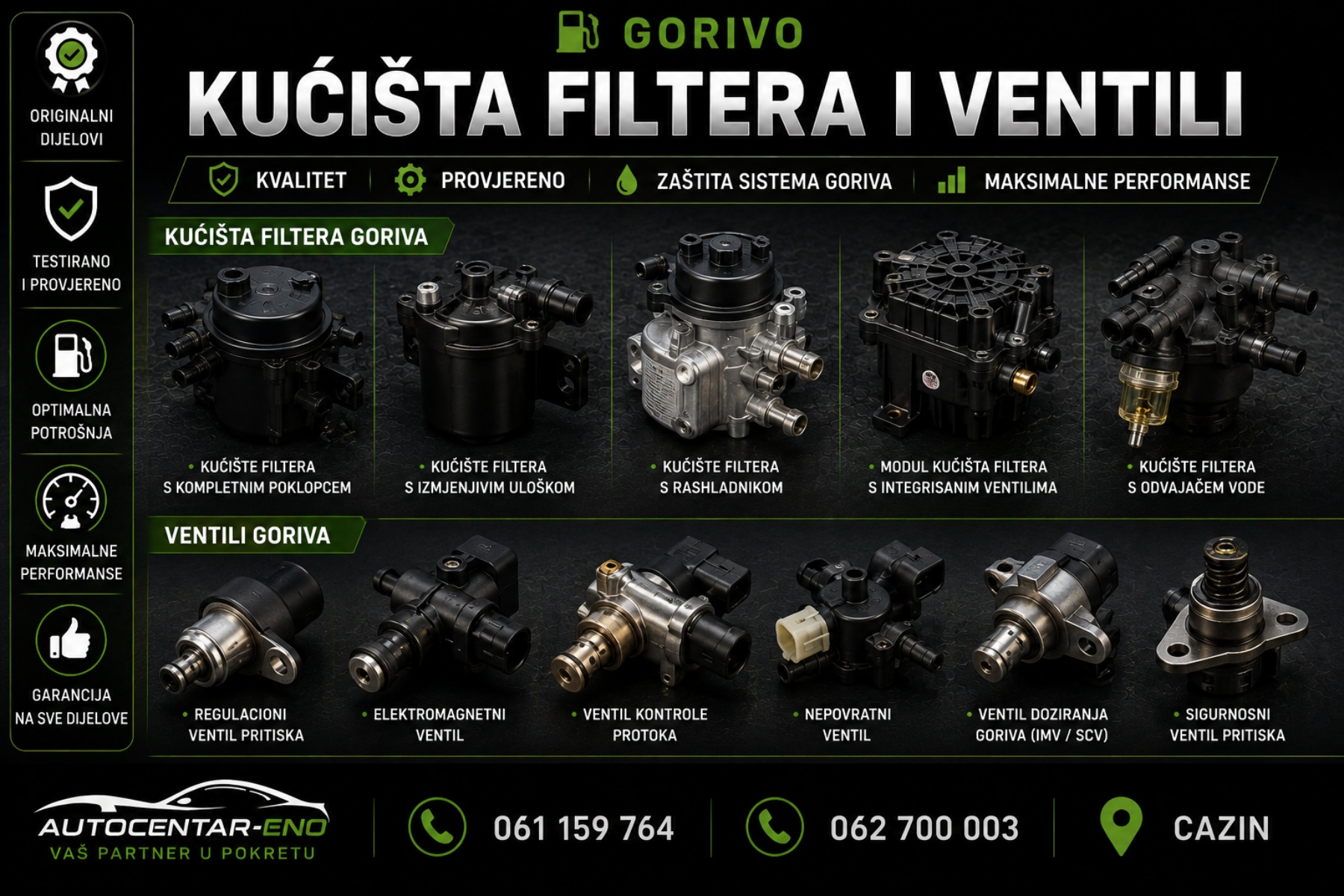 KUĆIŠTE FILTERA I VENTILI