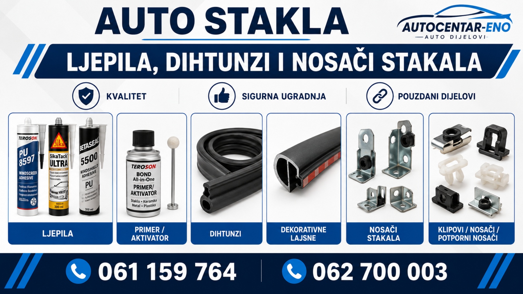 LJEPILA, DIHTUNZI I NOSACI STAKLA