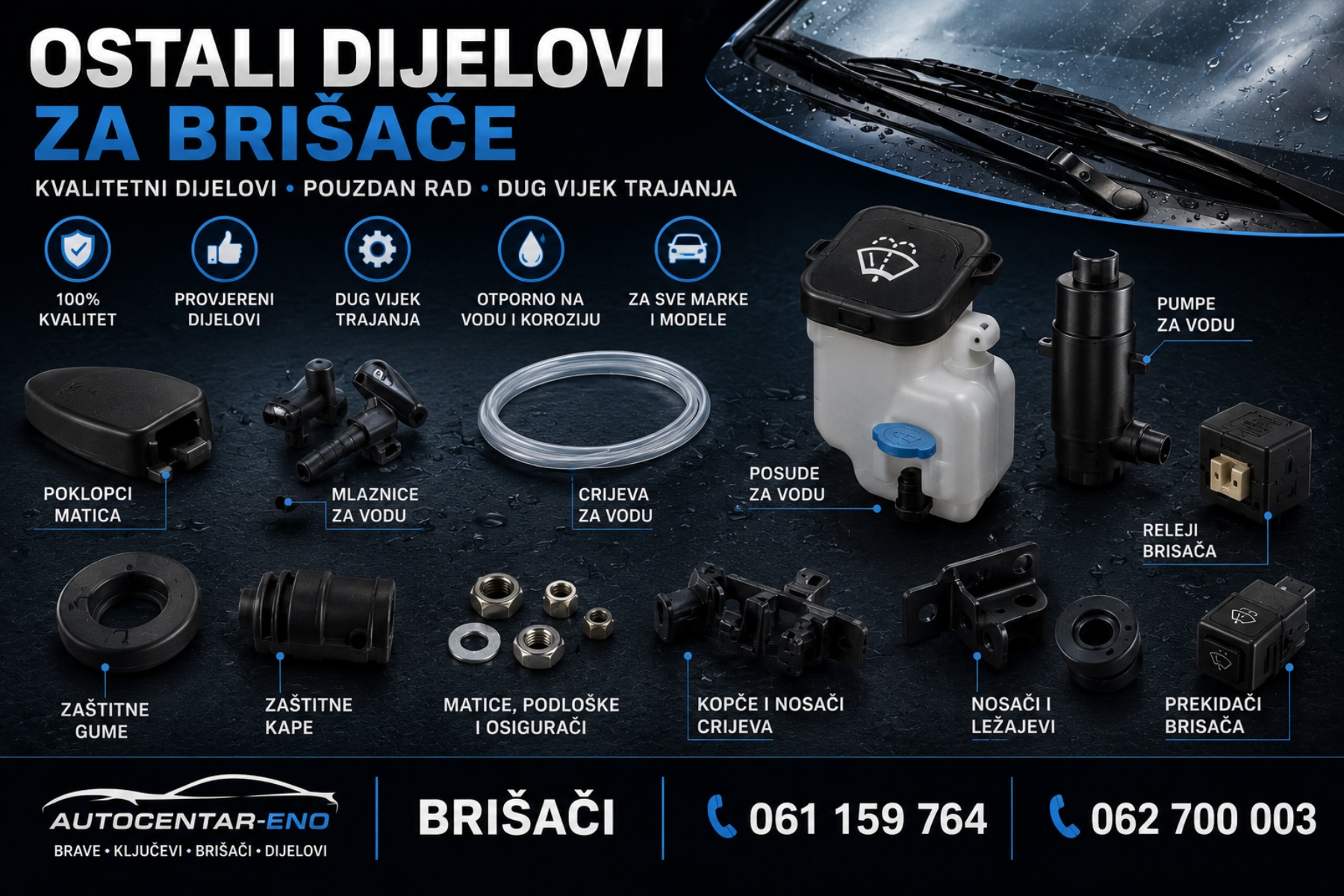 OSTALI DIJELOVI ZA BRISAČE
