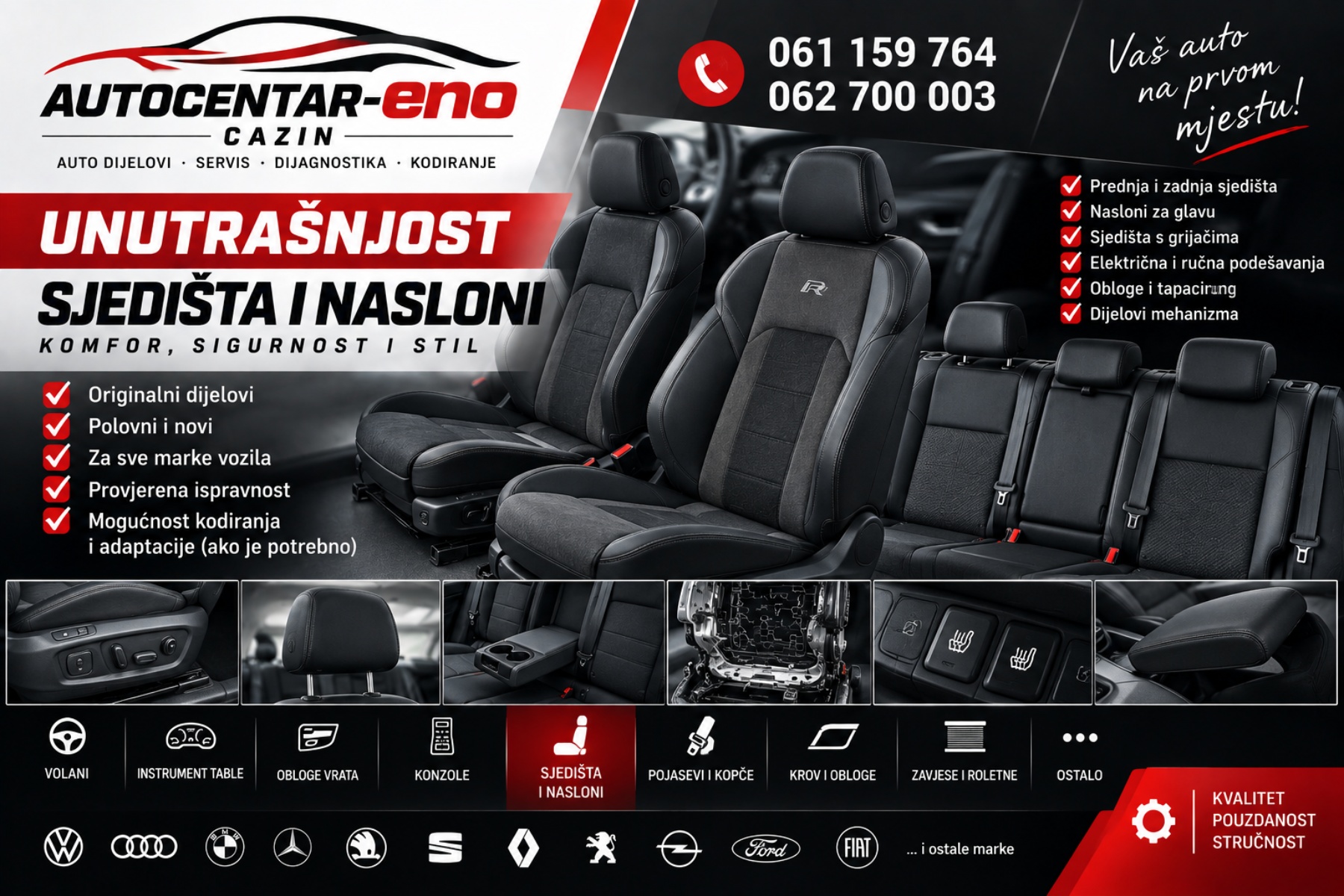 SJEDIŠTA I NASLONI